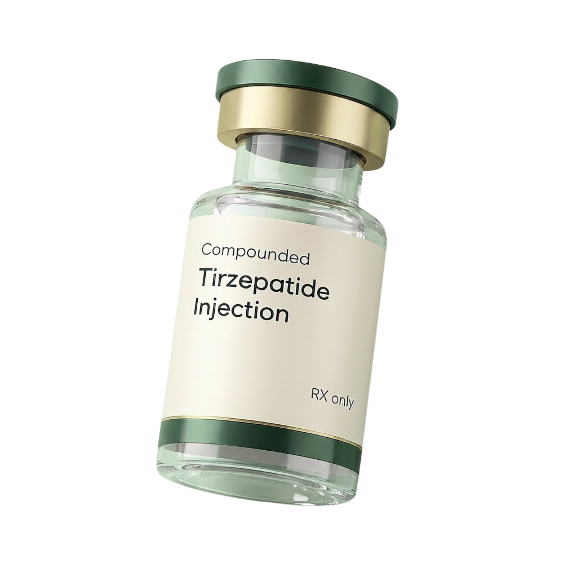 Compounded Tirzepatide Injection vial, Rx only